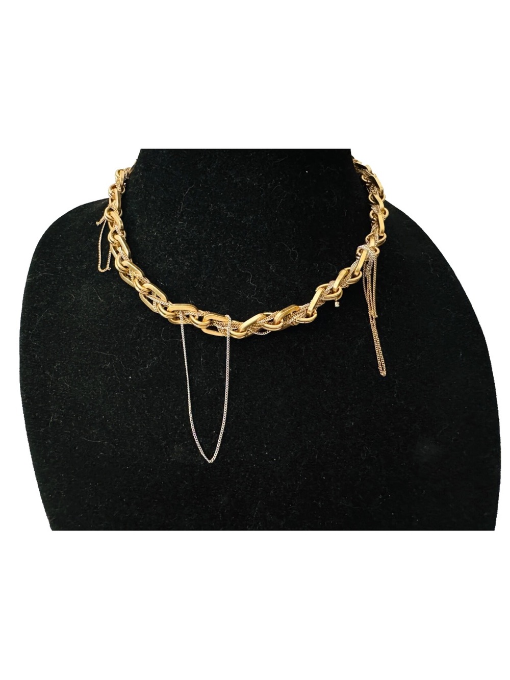 ALL SAINTS 16” Chain Link Two Tone Necklace Choker